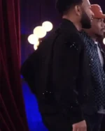 John Legend The Voice S25 Black Embellished jacket | Trendy Leather Jackets