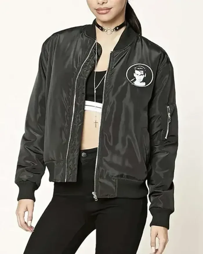 Johnny Depp Cry Baby Women Satin Bomber Jacket | Trendy Leather Jackets