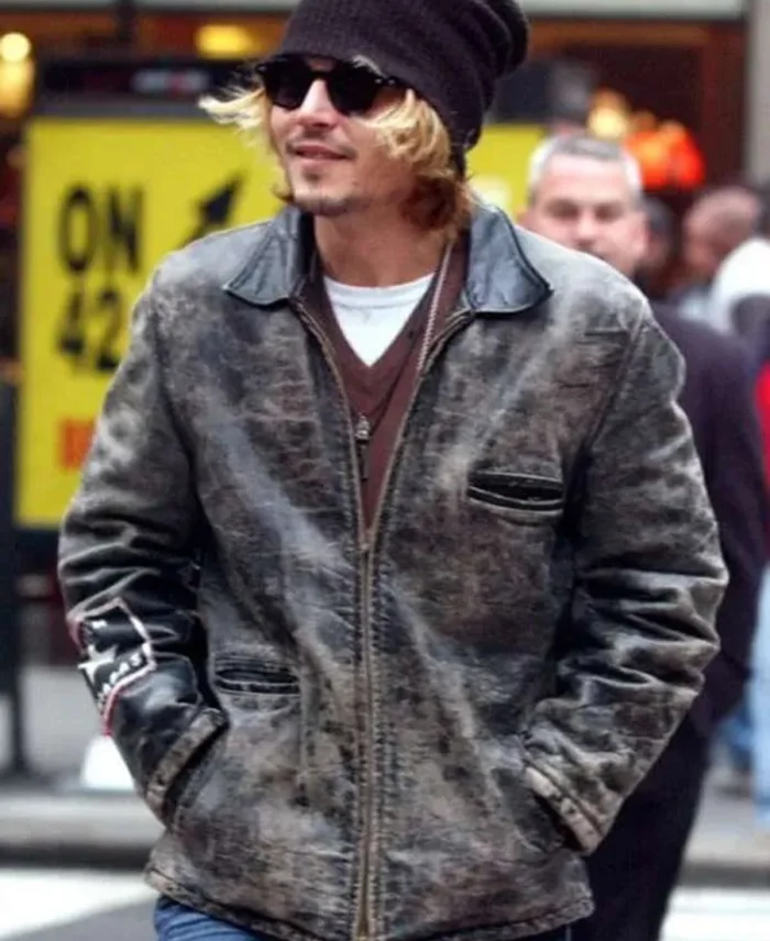 Johnny Depp Distressed Brown Leather Jacket | Trendy Leather Jackets