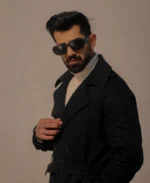 Kale Men's Black Trench Coat | Trendy Leather Jackets
