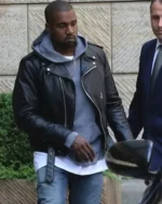 Kanye West Classic Style Collar Real Leather Jacket | Trendy Leather Jackets