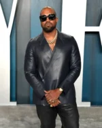 Kanye West Double Breasted Leather Blazer | Trendy Leather Jackets