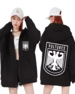 Kanye West Vultures Logo Zipper Hoodie | Trendy Leather Jackets