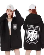 Kanye West Vultures Logo Zipper Hoodie | Trendy Leather Jackets