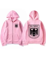 Kanye West Vultures Logo Zipper Hoodie | Trendy Leather Jackets
