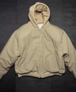 Kanye West Yeezy Pixar Bomber Beige Cotton Hooded Jacket | Trendy Leather Jackets