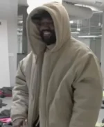 Kanye West Yeezy Pixar Bomber Beige Cotton Hooded Jacket | Trendy Leather Jackets