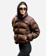 Kendall Jenner Brown North Face Puffer Jacket | TLJ