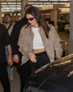 Kendall Jenner Suede Bomber Jacket