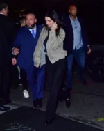 Kendall Jenner Suede Bomber Jacket