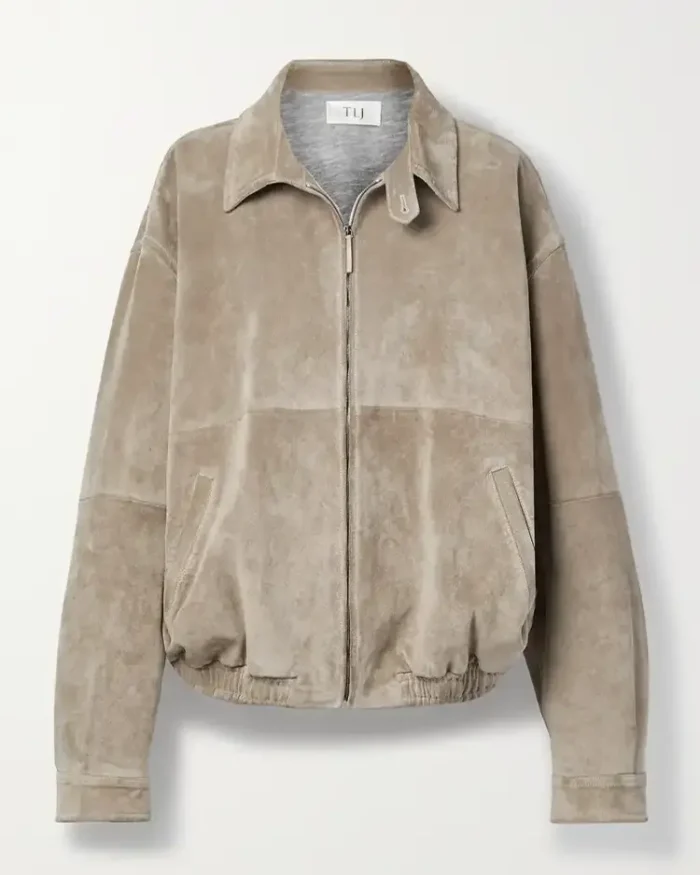 Kendall Jenner Suede Bomber Jacket