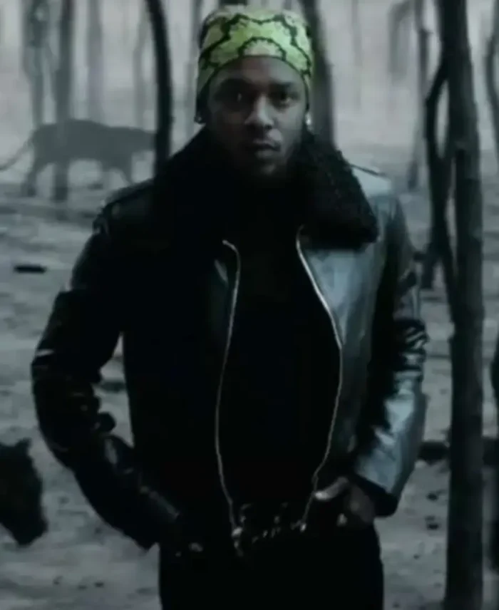 Kendrick Lamar All The Stars Black Leather Jacket | Trendy Leather Jackets
