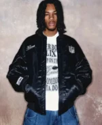 Kendrick Lamar Super Bowl Black Bomber Jacket | Trendy Leather Jackets