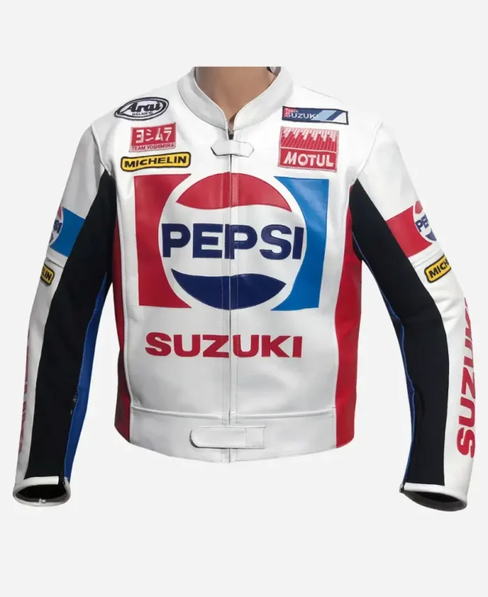 Kevin Schwantz Pepsi Suzuki Leather Jacket | Trendy Leather Jackets
