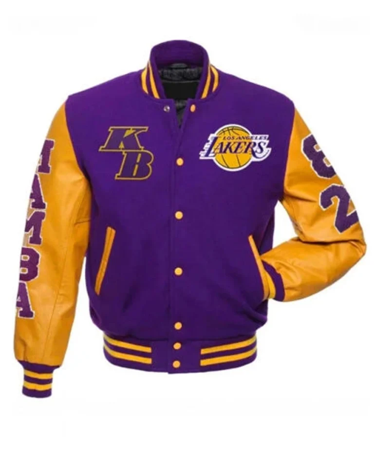 Kobe Bryant Lakers Letterman Basketball Varsity Jacket | Trendy Leather Jackets
