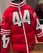 Kristin Juszczyk 49ers Puffer Jacket | Trendy Leather Jackets