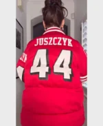 Kristin Juszczyk 49ers Puffer Jacket | Trendy Leather Jackets