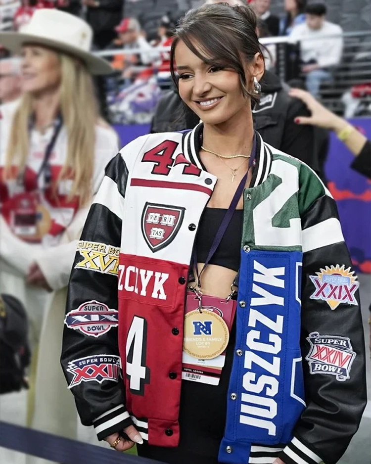 Kristin Juszczyk Super Bowl LVIII 49ers Bomber Jacket