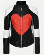 Kylie Minogue Red Heart Quilted Jacket | Trendy Leather Jackets