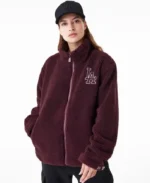 LA Dodgers MLB Dark Purple Sherpa Jacket | Trendy Leather Jackets