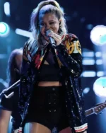 Lauren Alaina CMA Fest 2024 Sequin Jacket | Trendy Leather Jackets