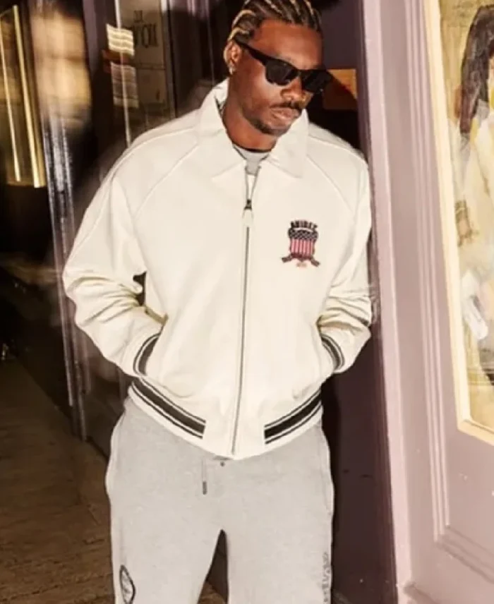 Lethal Bizzle Avirex White Jacket | Trendy Leather Jackets