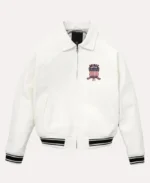 Lethal Bizzle Avirex White Jacket | Trendy Leather Jackets
