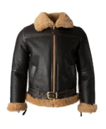 Lewis Battle SF Bomber Shearling Fur Jacket | Trendy Leather Jackets