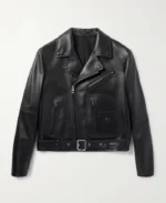 Loewe Logo Embossed Biker Leather Jacket | Trendy Leather Jackets