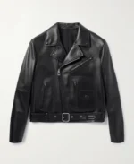 Loewe Logo Embossed Biker Leather Jacket | Trendy Leather Jackets