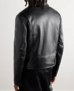 Loewe Logo Embossed Biker Leather Jacket | Trendy Leather Jackets
