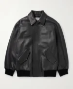 Loewe Textured Bomber Leather Jacket | Trendy Leather Jackets