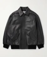 Loewe Textured Bomber Leather Jacket | Trendy Leather Jackets