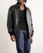 Loewe Textured Bomber Leather Jacket | Trendy Leather Jackets