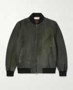 Loro Piana Ivy Padded Suede Bomber Jacket | Trendy Leather Jackets