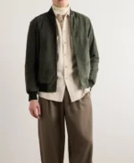 Loro Piana Ivy Padded Suede Bomber Jacket | Trendy Leather Jackets
