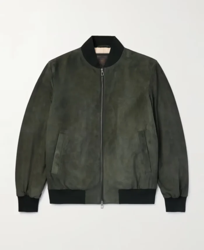 Loro Piana Ivy Padded Suede Bomber Jacket | Trendy Leather Jackets