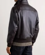 Loro Piana Johnie Bomber Brown Leather Jacket | Trendy Leather Jackets