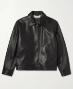 Loro Piana Yabu Full Grain Black Leather Jacket | Trendy Leather Jackets