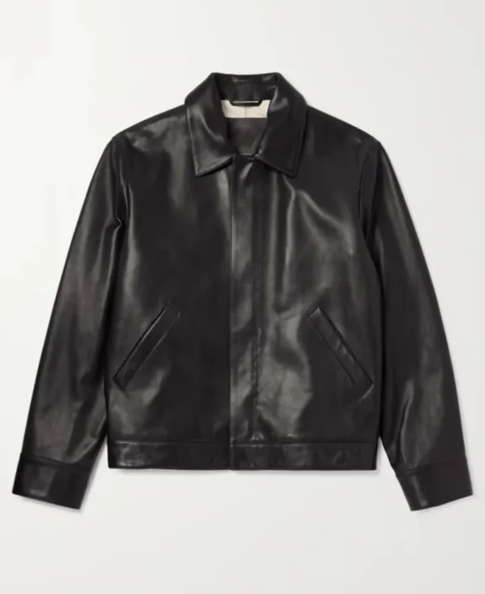 Loro Piana Yabu Full Grain Black Leather Jacket | Trendy Leather Jackets