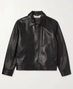 Loro Piana Yabu Full Grain Black Leather Jacket | Trendy Leather Jackets