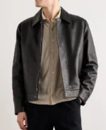 Loro Piana Yabu Full Grain Black Leather Jacket | Trendy Leather Jackets