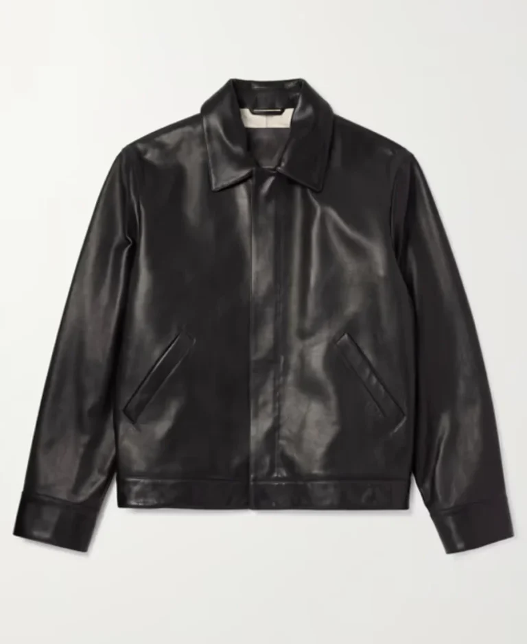 Loro Piana Yabu Full Grain Black Leather Jacket | Trendy Leather Jackets