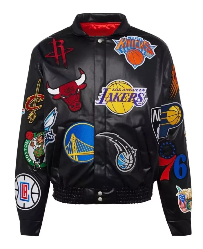 Los Angeles Lakers NBA Collage Leather Jacket | Trendy Leather Jackets