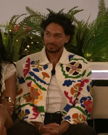 Love Island UK S011 Munveer Jabbal Printed Jacket | Trendy Leather Jackets
