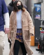 Mabel Mora Only Murders in the Building Shearling Coat | Trendy Leather Jackets