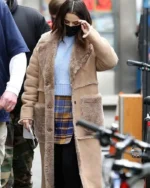 Mabel Mora Only Murders in the Building Shearling Coat | Trendy Leather Jackets