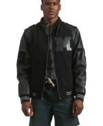 Members Only 1975 Black Varsity Jacket | Trendy Leather Jackets