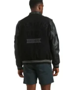 Members Only 1975 Black Varsity Jacket | Trendy Leather Jackets