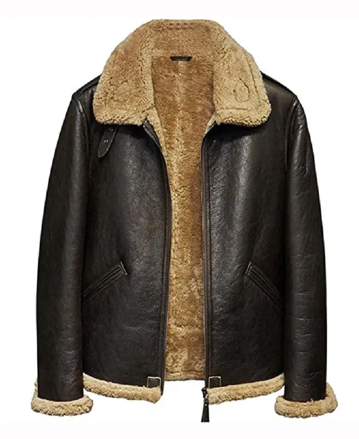 Men Aviator Flight Sheepskin Leather Jacket | Trendy Leather Jackets